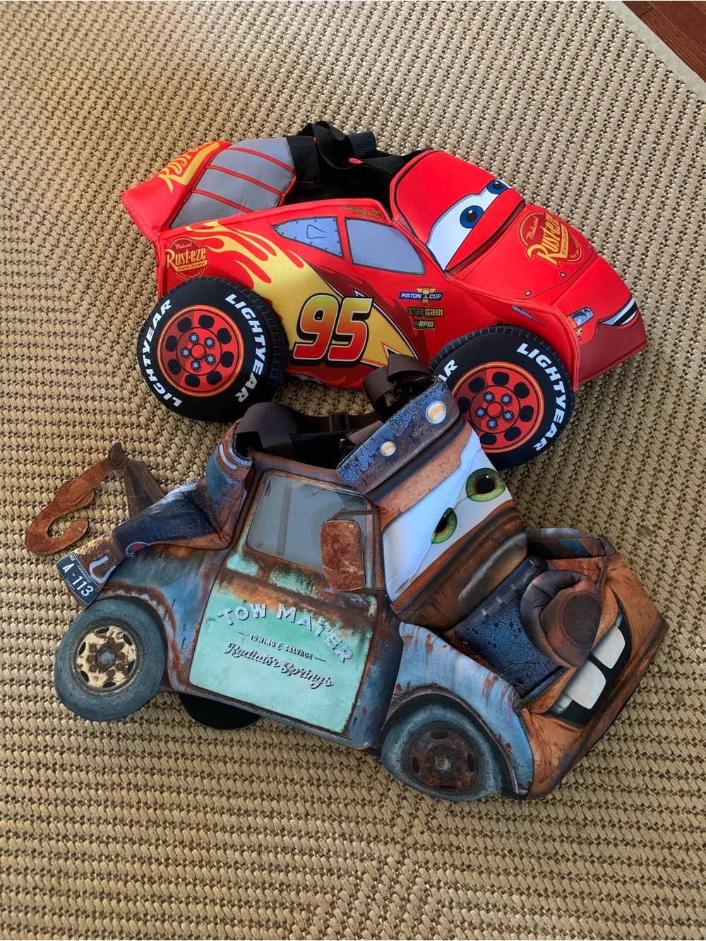 Lightning McQueen & Tow Matter Kids Halloween costume Bundle